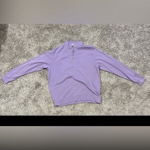 Peter Millar Heathered Purple Cotton 1/4 Zip Pullover Sweater Men’s Size XL